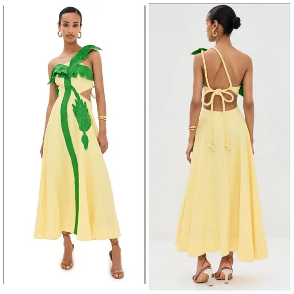 FARM Rio Dresses & Skirts - S2. NWT FARM RIO PALM TREE CUTWORK MIDI DRESS